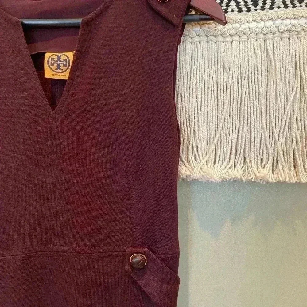 TORY BURCH BURGUNDY DRESS S